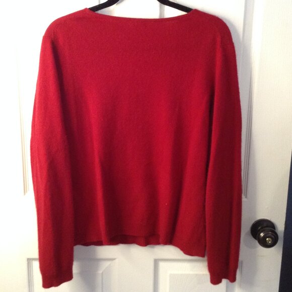 Apt. 9 "XL" 100% Red Cashmere Sweater, Quite Luxury, Couture, Classic Quality - Picture 2 of 5